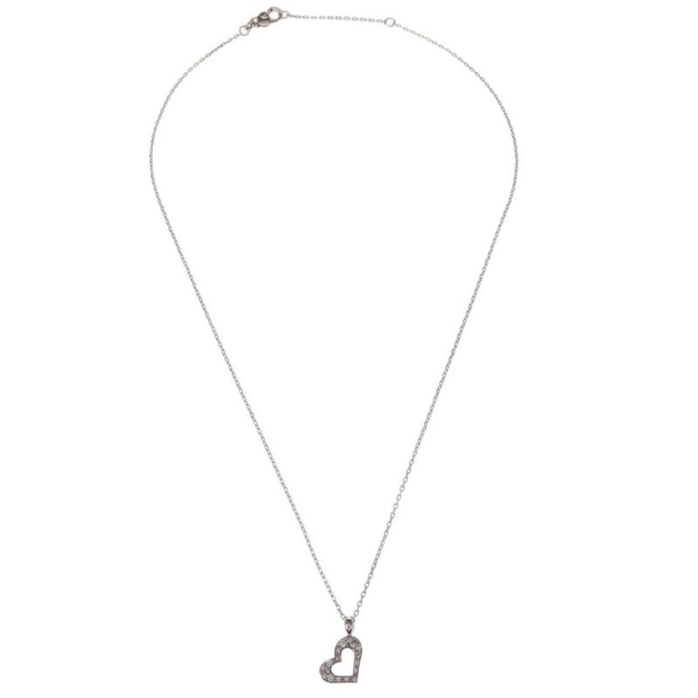Piaget Limelight Hearts Pendant 18K White Gold With Pave Diamonds Silver